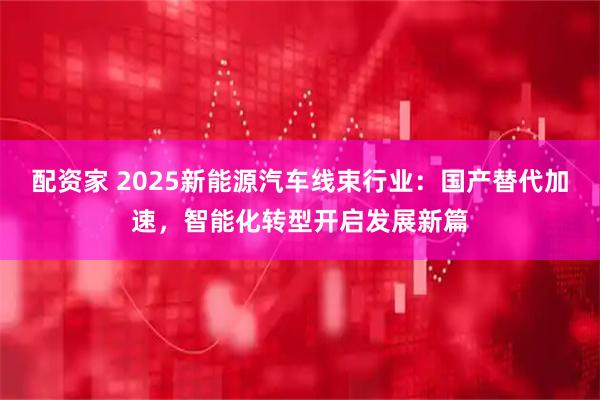 配资家 2025新能源汽车线束行业：国产替代加速，智能化转型开启发展新篇